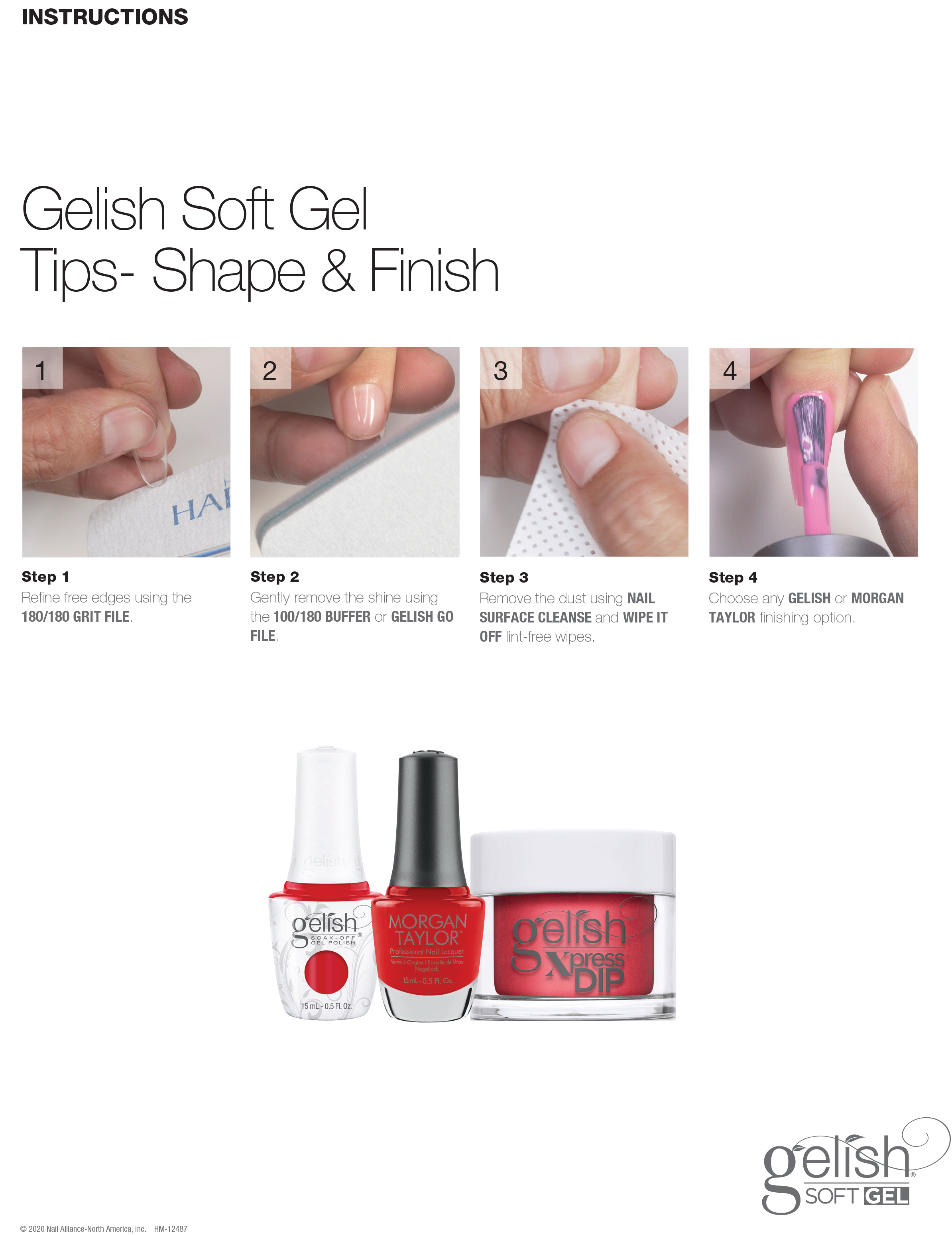 Gelish Soft Gel Step By Step - Nail Supply Inc